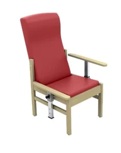 Sunflower Medical Atlas Red Wine Upholstery High-Back Armchair with Drop Arms