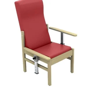 Sunflower Medical Atlas Red Wine Upholstery High-Back Armchair with Drop Arms