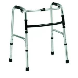 RMA Folding Lightweight Walking Frame Silver with Black Middle Bar