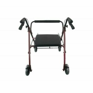 Days 4 wheel Rollator with seat Adjustable Height Red