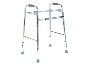 RMA Folding Lightweight Walking Frame Silver with Black Middle Bar